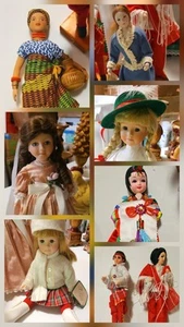 Lot 8 Vintage Puppen Euro-Exquisit Robin Woods Effanbees Porzellan Lk Neu mit Etikett mehr - Bild 1 von 24