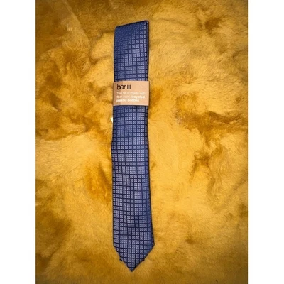 Bar III Men's Blue Geometric Tie Recycled Fiber Business Casual, NWT - Image 1 of 3