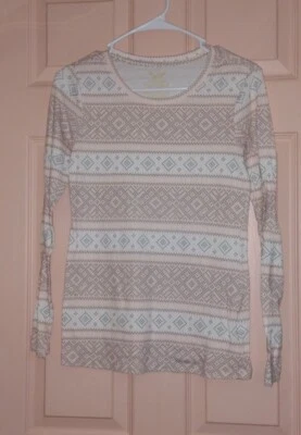 Faded Glory Pink Medium 8-10 Cotton Long Sleeve Blouse Foto 1 de 4