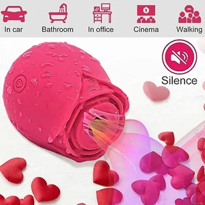 Flower Sucking Vibrator 10-Speed G-spot Massager Dildo Clit Sucker Women Sex Toy - Picture 1 of 7