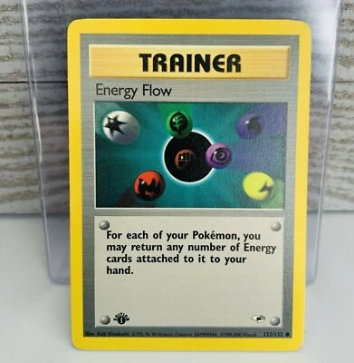 Energy Flow 122/132 Gym Heroes 1st Edition Trainer Pokemon Card Common - Image 1 of 2