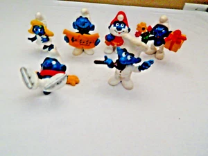Vintage Schleich Peyo Schlümpfe Konvolut 6 Figuren PVC 1977 Figur - Bild 1 von 4