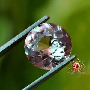 Zaffiro Padparadscha Rosa Naturale Certificato 5,05 Ct Pietra Preziosa Sciolta - Taglio Tondo - Foto 1 di 11