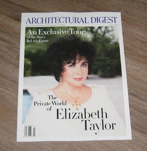 Architectural Digest 2011 magazine Elizabeth Taylor COVER photos - Picture 1 of 1
