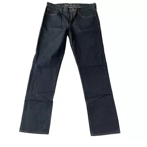 Herrenjeans Old Navy Slim Etroit Gr. 34 x 34 dunkelblau Reißverschluss Knopf 5 Taschen - Bild 1 von 8