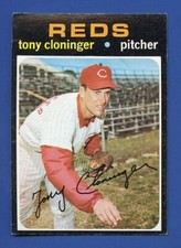 1971 Topps # 218 Tony Cloninger - Cincinnati Reds - EX+  FREE SHIPPING