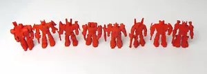 Transformers Vintage G1 Red Kabaya Ramune Decoy / Keshi Full Set x8 - Picture 1 of 9