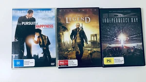 I Am Legend, Pursuit Of Happiness (R 4 DVD) 3x Will Smith Bundle - Picture 1 of 5