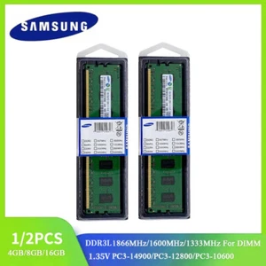 SAMSUNG DDR3L/DDR3 DIMM RAM 4GB 1600Mhz 8GB 1866Mhz 1.35V PC3 Desktop RAM Memory - Picture 1 of 6