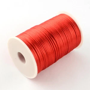 90m/roll Waxed Polyester Cords Sewing Crafting Thread Jewelry Beading String 2mm - Picture 1 of 39
