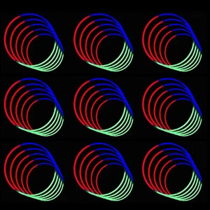 22" Premium Leuchtstäbe Party Packs mit Verbindern Neon Leuchtketten - Bild 1 von 18