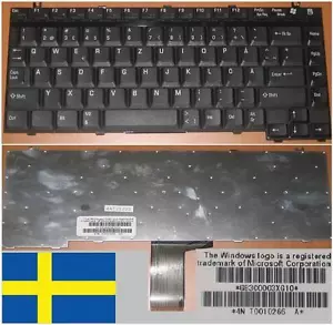 Clavier Qwertz Suédois Toshiba A10 A30 M30 M55 P30 Tecra A1 A2 G83C0003XG10 Noir - Picture 1 of 1