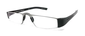 OCCHIALI DA LETTURA PREMONTATI +1,50 PORSCHE DESIGN P'8801 A 6079 ARGENTO E NERO - Picture 1 of 5