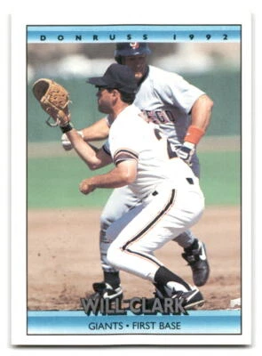 Will Clark 1992 Donruss Baseball #214a San Francisco Giants - Image 1 of 2
