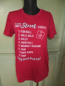 Maglietta Kamisa by Kultera Pinoy Street Foods Trip Filippine Top Piccolo Adulto - Foto 1 di 11