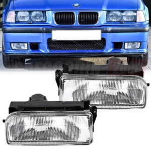 For BMW E36 92-98 M3 318is 325is Bumper Driving Fog Lights Clear Housing w bulb - Picture 1 of 6