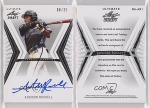 2012 Leaf Ultimate Draft Silver /25 Addison Russell #BA-AR1 Auto