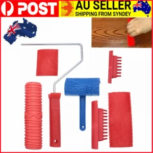 6Pcs/Set Wood Grain Tool 7 inch Graining Painting Tool Wood Texture Paint Roller - Picture 1 of 10