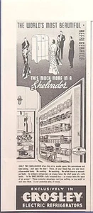 Crosley Shelvador Electric Refrigerator Most Beautiful Vintage Print Ad 1936 - Picture 1 of 4