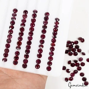 100 Pc Natural Rhodolite Garnet 4mm Each Round Cut Loose Untreated Gemstones Lot - Picture 1 of 4