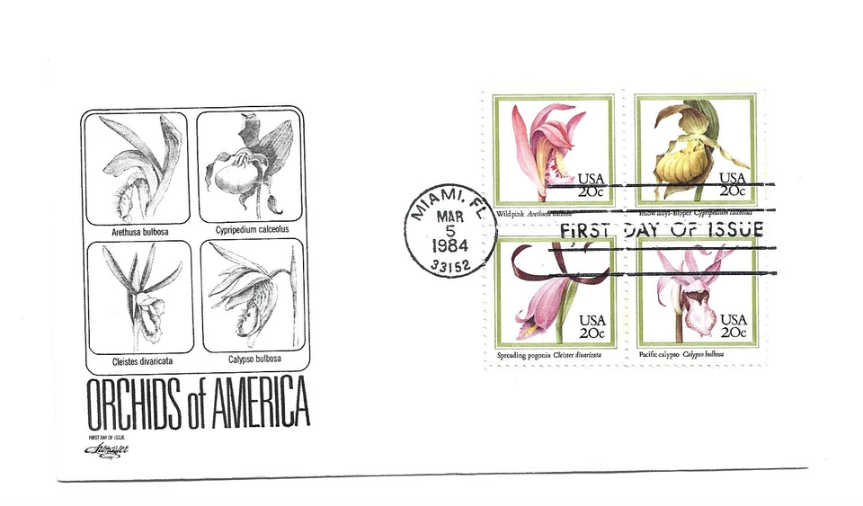 2076-79 Orchids Artmaster block of 4 FDC - Image 1 of 1