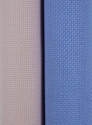 Lot de 2 boîtes de tissu Aida en coton pour broderie au point de croix Bleu c... - Photo 1/4