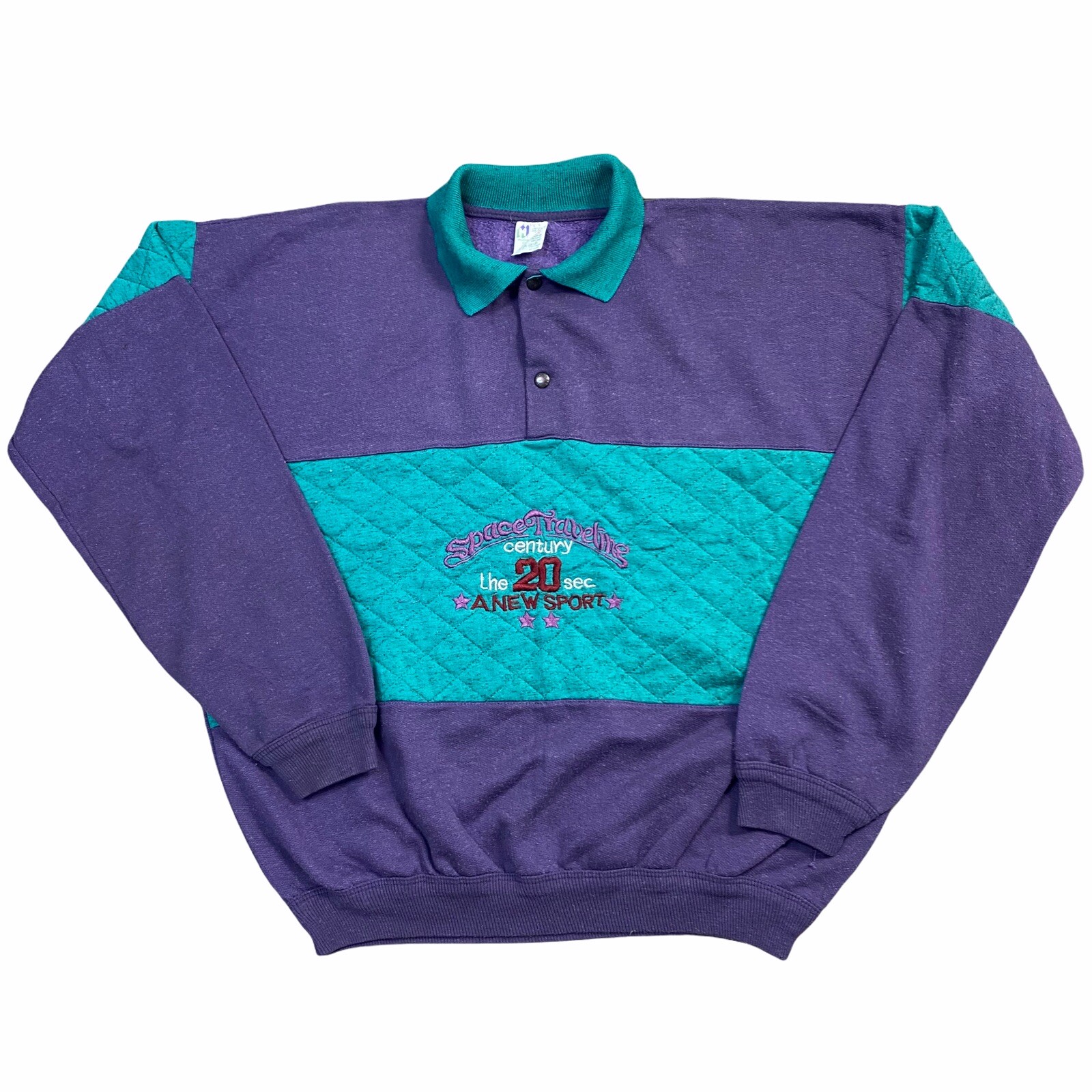 VINTAGE RETRO 90s MENS COLLARED CREW 