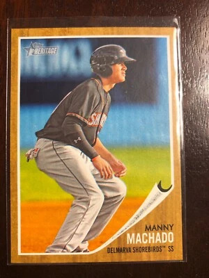 2011 Topps Heritage Minors #161 Manny Machado Rookie San Diego Padres  - Image 1 of 2