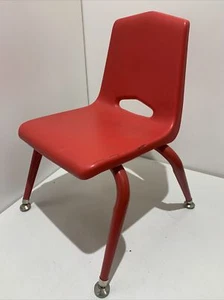 10” School Chair Distance Learning Virtual Red 1st Grade Pandemic Home School - Picture 1 of 10