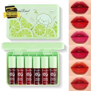 6 Colors Lemon Lip Tint Stain Set, Korean Velvet Lip Stain Lip Gloss Lip Tint St - Picture 1 of 9