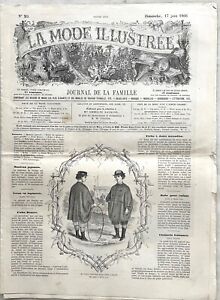 La Mode Illustrée n° 25 du 17 Juin 1866 journal de la famille Manteau japonais
