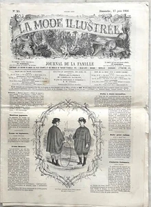 La Mode Illustrée n° 25 du 17 Juin 1866 journal de la famille Manteau japonais - Picture 1 of 2
