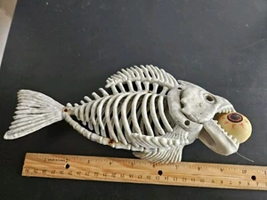 Halloween Decoration Prop Fish Skeleton for Indoor Outdoor Yard Spooky Scene - Picture 1 of 3