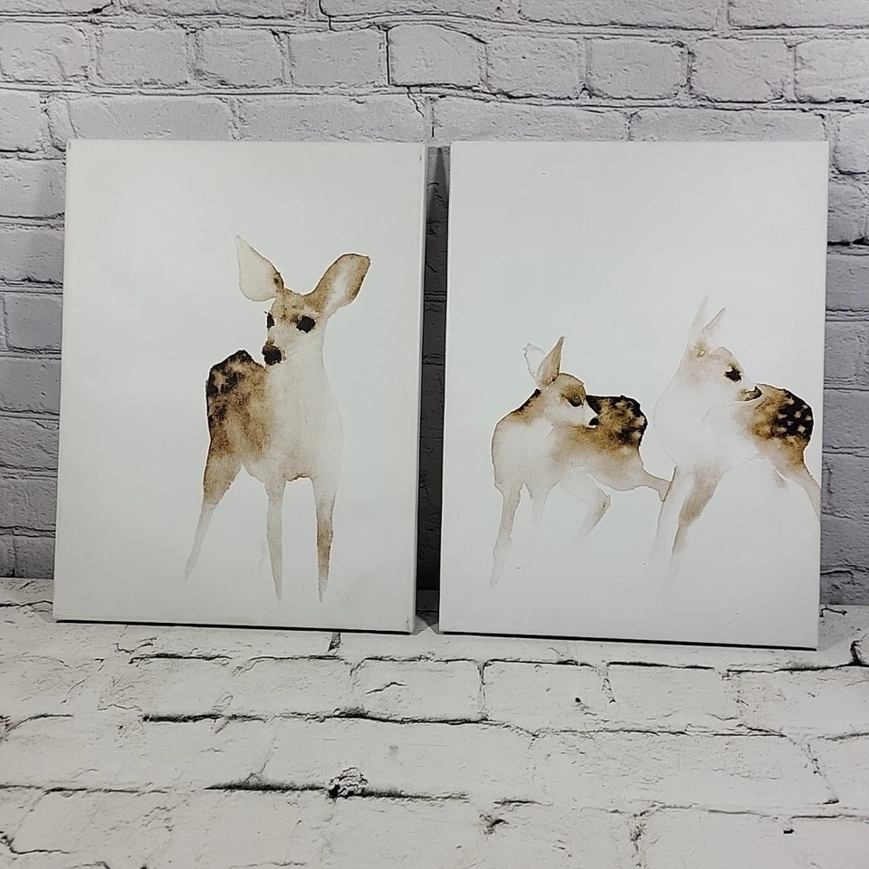 IKEA PJATTERYD PJÄTTERYD Cuadro Sobre Lienzo Ciervos Paquete de 2 11x15" 905.180.79 Enmarcado Foto 1 de 4