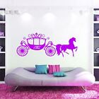 Cinderella HORSE CARRIAGE Personalised name sticker, Nursery wall stickers Decal