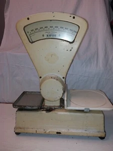 Alte DDR  Neigungswaage Tafelwaage Kaufmannswaage VEB Polygraph Rapido Radebeul - Bild 1 von 10