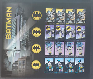 2014 Stamp #4928-35 Batman Sheet of 20 M/NH Forever Stamps
