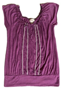 Self Esteem Size Medium Pink Purple Short Sleeve Women's Casual  Shirt - Picture 1 of 3