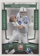 2010 Donruss Elite National Convention Aspirations /50 Peyton Manning #14 HOF