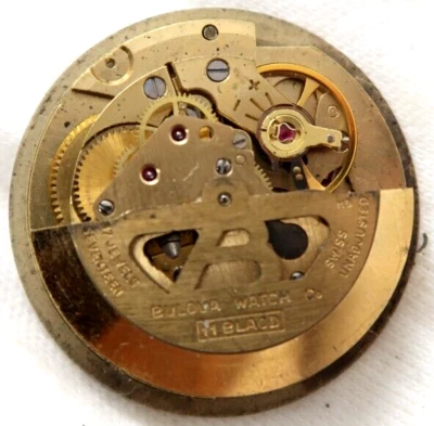 BULOVA 10BLACD, 17j Auto BUEN EQUILIBRIO FUNCIONAMIENTO RELOJ MOVIMIENTO PIEZAS,MM-109 Foto 1 de 4