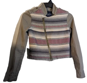 American Eagle Outfitters XS full zip jacket multicolor geometric preowned - Picture 1 of 5