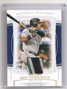 2020 Panini National Treasures Dan Vogelbach Patch Card /25 Seattle - Imagen 1 de 2