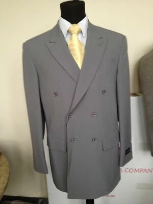 Traje de hombre 2 piezas doble botonadura color sólido Fortino Landi/Milano Moda #901P Foto 1 de 2