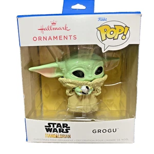 Star Wars Mandalorian Ornament 2022 Hallmark Funko Pop The Child Baby Yoda Grogu - Foto 1 di 3