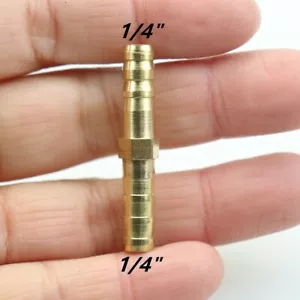 5Pcs Brass Fitting Pipe Tubing Straight Union Hose Barb Water Gas Air 6mm 1/4" - Picture 1 of 7