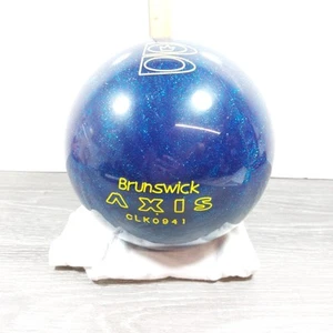 Vintage Brunswick Axis ungebohrte Bowlingkugel 12 Pfund blau mit hellem Glitzer - Bild 1 von 8