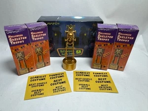 4 Pack Halloween Trophy Skeleton Trophies Golden Best Costume Skeleton Trophies - Picture 1 of 15