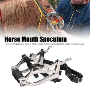 Horse Mouth Speculum Adjustable Angle Stainless Steel Dentistry Veterinary Cu - Picture 1 of 12