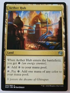 MTG Magic The Gathering Card Aether Hub Land Kaldheim 2016 - Picture 1 of 2