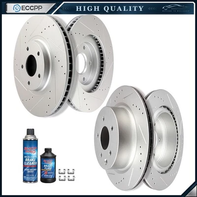 Front 320 mm Rear 308 mm Drill Slot Brake Rotors For Infiniti M37 Q70 M35h M56 Foto 1 de 4